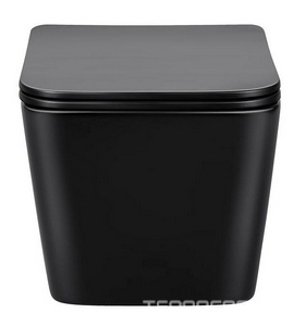 Унитаз подвесной, безободковый, 520х360х350мм, сиденье ультратонкое с микролифтом, крепеж в компл., (цв.антрацит матовый),  ZZ Vincea Q-Line VT1-12MA