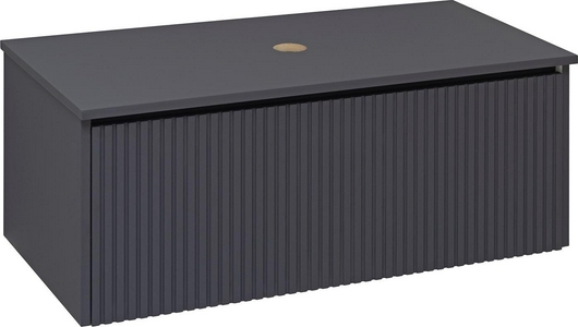 Тумба подвесная 90 см, без раковины (любая накладная), 1 выдвижной ящик,  цвет графит матовый KL Aqua de Marco MONACO 2090GRMON