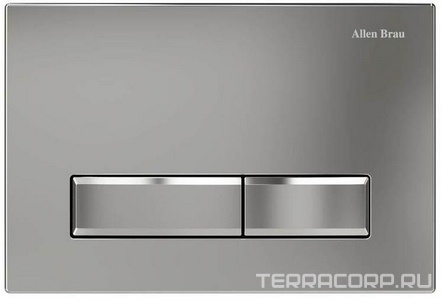 Кнопка двойного смыва, пневм., для инсталляции д/унитаза, (пластик цв.хром),  ZZ Allen Brau Fantasy 9.20003.00