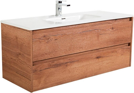 База под раковину подвесная с двумя выкатными ящиками, 1210х460хh515мм, без раковины, (цв.Rovere Tabacco),  ZZ BelBagno Kraft KRAFT-1200-2C-SO-RT