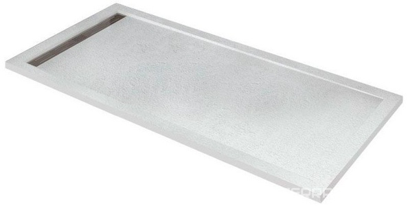 Поддон 1000х800хh30мм, прямоугольный, без ножек, экрана, сифона, (искуственный мрамор цв.белый), Cezares ZZ Cezares Универсал TRAY-AS-AH-100/80-30-W