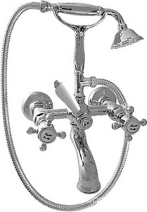 Смеситель для ванны, лейка, шланг в компл., (цв.хром),  ZZ Nicolazzi Half Dome 1402CR70