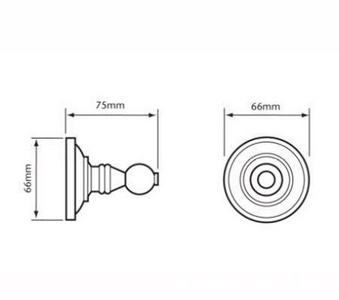 Крючок, (цв. бронза),  ZZ Gaia Lincoln AHLN06 BR