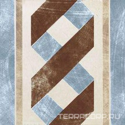 Crema-Azzurro Greca Festone XX |20x20