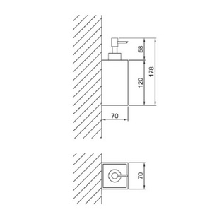 Дозатор 7х7хh18см, настольный (хром/белая керамика),  ZZ Fantini Young 96 02 7632P1