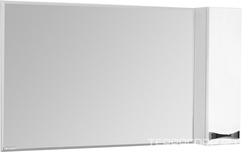 Зеркало-шкаф  120, правый, 1200х686х165, с подсветкой, цвет белый глянец,  крепеж в комплекте ZZ Aquaton Диор 1A110702DR01R