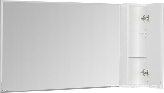 Зеркало-шкаф  120, правый, 1200х686х165, с подсветкой, цвет белый глянец,  крепеж в комплекте ZZ Aquaton Диор 1A110702DR01R