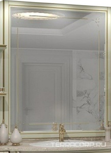 Зеркало  №11, цвет слоновая кость (1013) БЕЗ приставного модуля и козырька ZZ Opadiris Корсо Оро 00-00000606