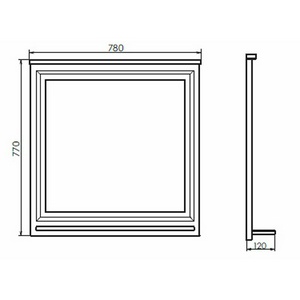 Зеркало ""-80 см, цв.белый, ZZ Comforty Феррара 00004151059