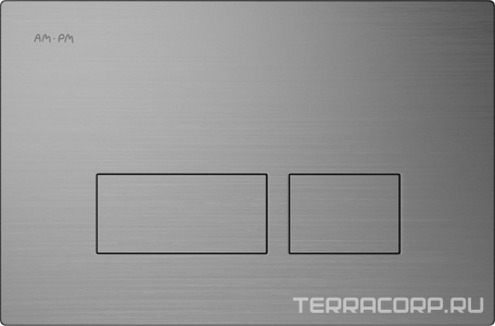 Клавиша для инсталляции PRO арт.I047031 Pro S,  пневматическая, пластик, матовый никель, ZZ AMPM Универсал I047031