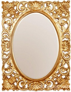 Зеркало прямоугольное в дерев. резной раме 73хh95см, (цв. oro), крепёж в компл., Tiffany ZZ Tiffany Универсал TW01939