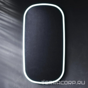 Зеркало Func 65x124см, прямоугольное с окрыглыми краями, с контурной LED-подсветкой, ИК- сенсором AMPM FUNC M8FMOX0651WGH