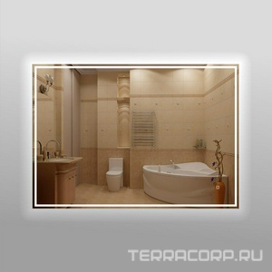 Зеркало 60х80 см, универсальный монтаж, LED подсветка с сенсорным выключателем КЗСК 303 3030608ску