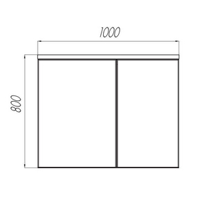 Зеркало-шкаф "" 1000*800*20, с выключателем и розеткой, крепеж в комплекте ZZ Aquaton Брук 1A200702BC010