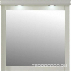 Зеркало Мираж 80, 780x780x2,2 мм,  цвет слоновая кость, БЕЗ козырька, крепеж в комплекте ZZ