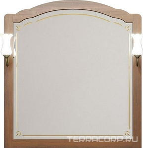 Зеркало  100, 960x1031x22 мм, цвет светлый орех, БЕЗ светил. н. 93950, крепеж в комплекте ZZ Opadiris Лоренцо Z0000007094