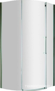 Душевой уголок 900х900хh1950мм, 1/4 круга, R550мм, с одной раздвижной дверью влево, вход 500мм, (стекло прозрачное., 6мм, фурнит. цв.хром),  ZZ Cezares Stylus STYLUS-R-1-90-C-Cr-L