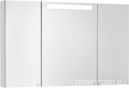 Шкаф-зеркало  120 см, цвет белый со светильником ZZ Aquaton Мадрид 1A113402MA010