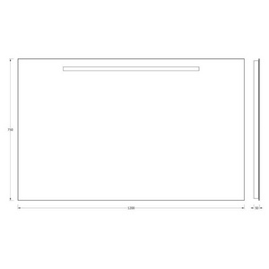 Зеркало ""-120x75 см, с подстветкой ZZ Evoform Lumline 
BY 2008