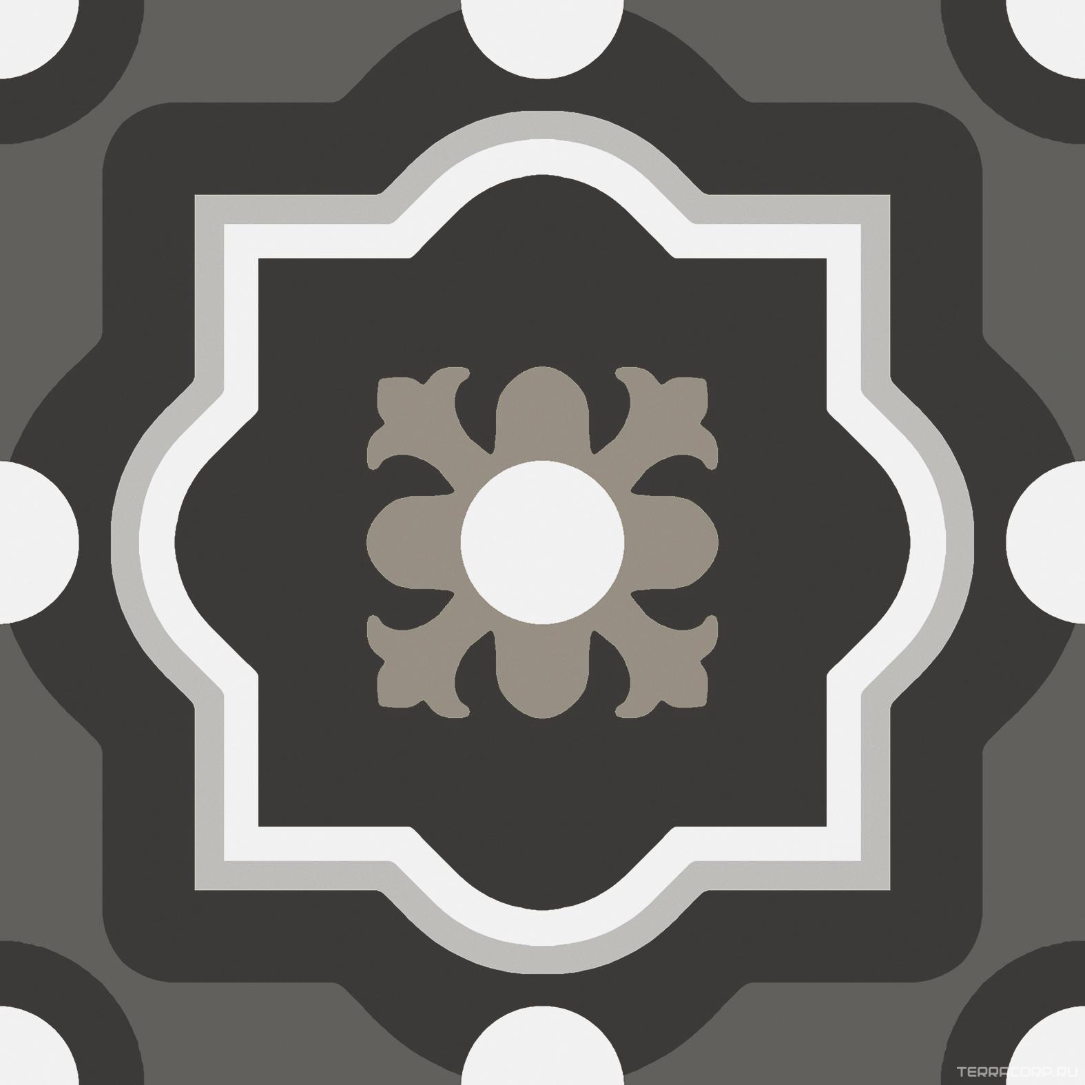 Керамогранит Sant Agostino Patchwork Black&White 04 ZZ20x20 Комбинированный, фото 3