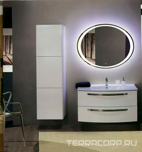 Зеркало овальное 900х700мм, с подсветкой, сенсорный выкл., Pescara ZZ Art & Max Latina AM-Pes-900-700-DS-F