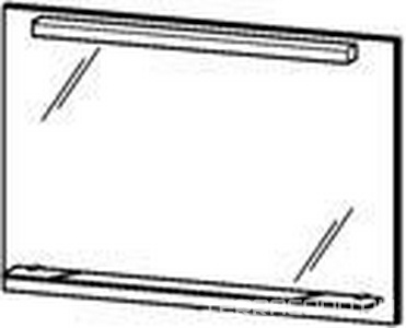 Зеркало 1200х155хh800мм, светильник 21W, полочка, крепёж в компл.,  ZZ Duravit X-Large 7214/04