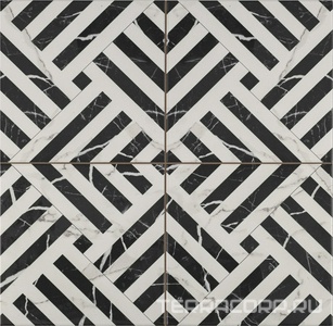 Керамогранит Etili Seramic Patchwork Apollon Charcoal Black Pre-Cut 45x45 Черный 