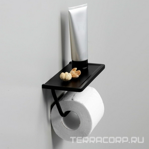 Держатель для туалетной бумаги, цв.черный ZZ Wasserkraft Abens K-1525