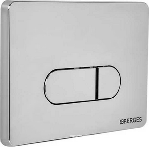 Клавиша для инсталляции, двухрежимная, цв. хром ZZ Berges Novum 040033