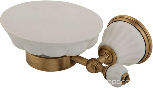 Мыльница настенная, (керамика, держатель цв.бронза), Mirella ZZ Migliore Olivia 17415