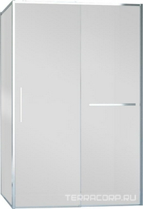 Душевой уголок 1100х900хh2000мм, прямоуг., правый/левый, (стекло прозрачное 6мм Easy Clean, фурн.цв.хром),  ZZ Vincea Slim Soft VSR-1SS9011CL