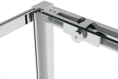 Душевой уголок 1100х900хh2000мм, прямоуг., правый/левый, (стекло прозрачное 6мм Easy Clean, фурн.цв.хром),  ZZ Vincea Slim Soft VSR-1SS9011CL