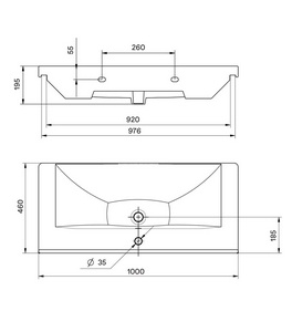 Раковина Миранда-100 для тумб AQUATON, белая ZZ Aquaton Универсал 1WH302249