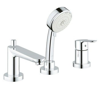 Смеситель для ванны на 3 отв. установка на борт ванны, хром ZZ Grohe BauEdge 2511700A