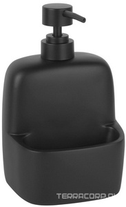 Дозатор для жидкого мыла с емкостью для губки, 400 мл, цв. черный ZZ Wasserkraft Универсал K-8499BLACK