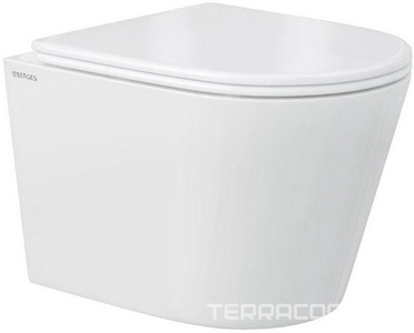 Комплект: Унитаз подвесной+сиденье с микролифтом цв.белый+инсталляция+клавиша O3 хром глянец ZZ Berges Универсал 043377