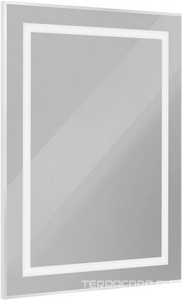 Зеркало в алюминиевой раме 600x800x32мм, со встроенным светильником, и сенсорным выключателем, (рама цв.сатин),  ZZ BelBagno Kraft SPC-KRAFT-600-800-SENS-AL