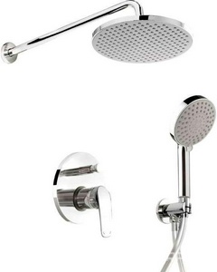 Душевой комплект встраиваемый с внутренней частью, в комплекте : смеситель, верхний/ручной душ, цв. хром ESKO ESKO Set_6in1