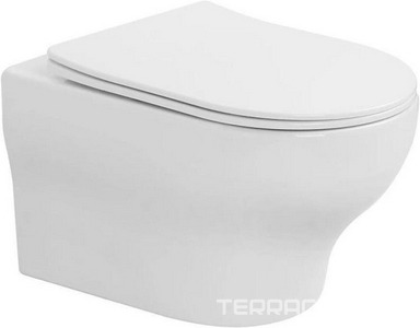 Унитаз подвесной , крышка- сиденье с микролифтом, крепёж в компл., цв. белый глянец ZZ Boheme FIORE 978-SET-W