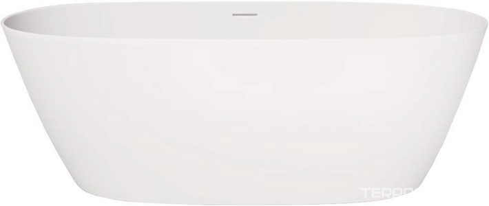 Ванна 170х80хh61cм, отдельностоящая, литой камень Solid Surface цв.белый матовый, интегрир.слив-перелив, крышка слива в цв.ванны, сифон в к-т,  LOFO LOFO UM12122