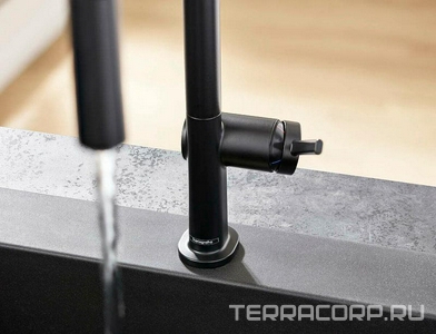 Смеситель для кухни,210, с вытяжным душем, sBox, (цв.матовый черный),  ZZ Hansgrohe Talis M54 72801670