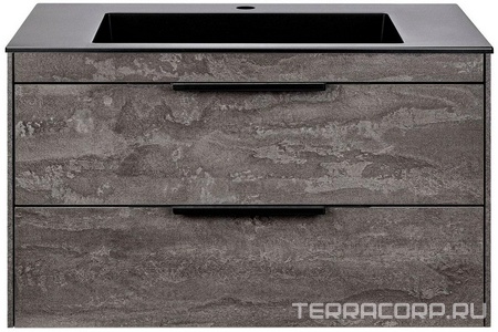 База под раковину подвесная, 2 выкатных ящика, 792x476xh475мм, без раковины, (цв.G.Stone),  ZZ Vincea Chiara 2D VMC-2C2800GS