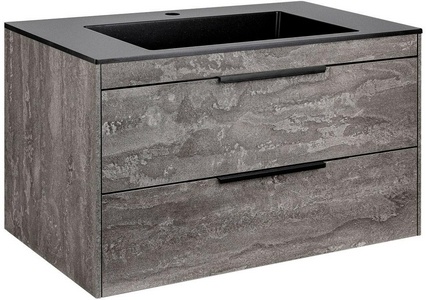 База под раковину подвесная, 2 выкатных ящика, 792x476xh475мм, без раковины, (цв.G.Stone),  ZZ Vincea Chiara 2D VMC-2C2800GS