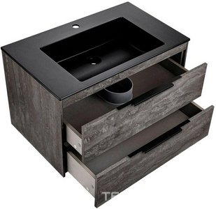 База под раковину подвесная, 2 выкатных ящика, 792x476xh475мм, без раковины, (цв.G.Stone),  ZZ Vincea Chiara 2D VMC-2C2800GS