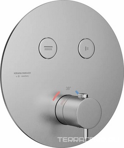 Встраиваемый термостатический кнопочный смеситель для душа ETERNA на 2 пот., нержавеющая сталь ZZ Kerama Marazzi Eterna 70426EXKM.50.050