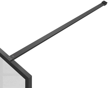 Душевая перегородка 800хh2000мм, правая/левая, (стекло рифленое 8мм Easy Clean, укорачиваемый кронштейн 1200мм, фурнит.цв.вороненая сталь),  ZZ Vincea Walk-In VSW-1HP800FLGM