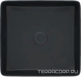 Раковина - чаша IDDIS Slide SLIBM01i27, 36x36x11 см, БЕЗ отверстия под смеситель, цв.черный, ZZ