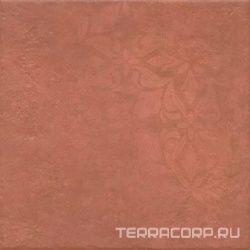 Хадду красный матовый декорированный 40,2x40,2x0,8