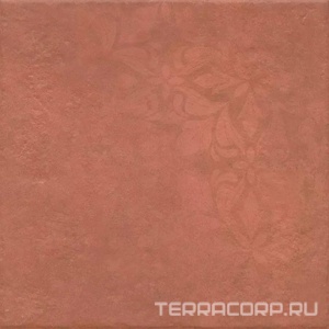 Керамогранит Kerama Marazzi Хадду  красный матовый декорированный 40,2x40,2x0,8 Красный 