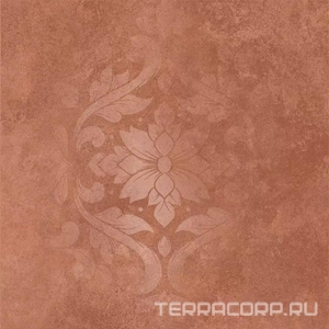 Керамогранит Kerama Marazzi Хадду  красный матовый декорированный 40,2x40,2x0,8 Красный 